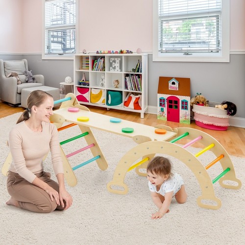 Triangle climbing set wooden - climbing,