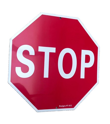 Stop octagonal metal sign wall - stop,