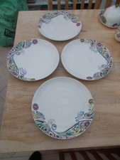 Set of Four Denby Monsoon Cosmic Dinner Plates 11.3 inch
