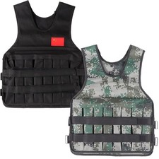 Weight Vest Camo 20kg Adjustable with Removable Weights
