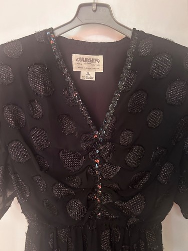 Vintage jaeger black sequin - jaeger,