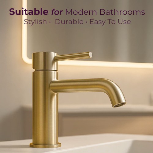 Gold bathroom sink - bathroom, single