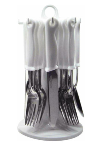 Prima piece white - 24-piece, stainless