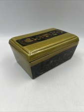 Devon Brixham Pottery Butter Dish with Lid  Green Brown Retro Vintage Vgc