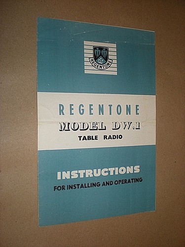 Regentone model dw1 - regentone,