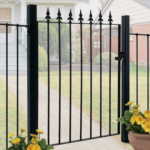Metal garden side gate fence - side,