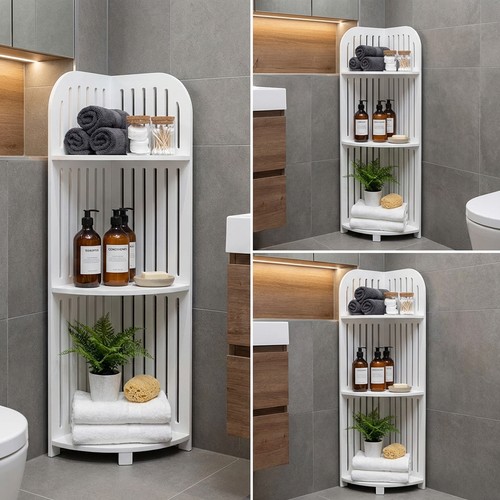 Tier commodity shelf corner - 3-tier,