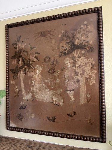 Antique silk embroidery - silk,