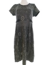 ✨ PERUZZI ITALY Womens Sukienka Sweterkowa Szary Krótki rękaw 8/10 (36) Crew ✨