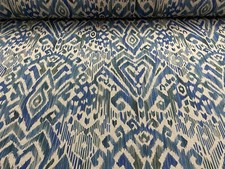 Zen Ikat Linen Blue Green