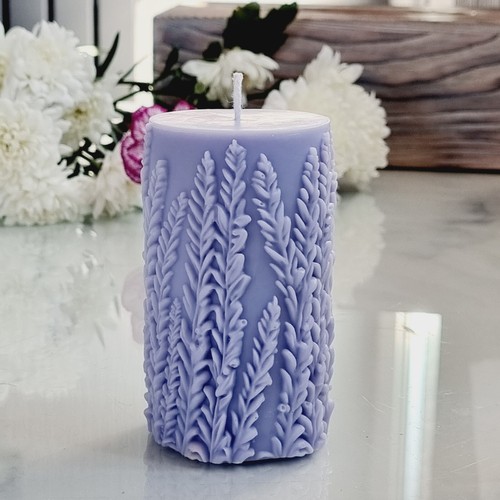 Lavender pillar candle french - lavender,