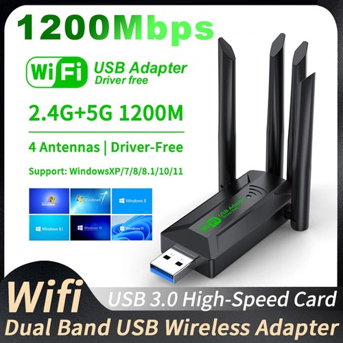 1200mbps usb wifi adapter dual - 1200mbps,