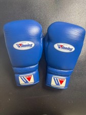 [Excellent Condition] Winning Lace up MS-500 14oz Boxing gloves Blue