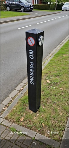 Bollard recycled plastic solid - bollard,
