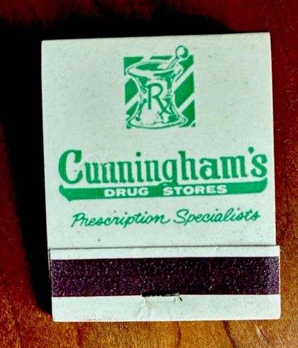 Cunningham drug store match - drug,