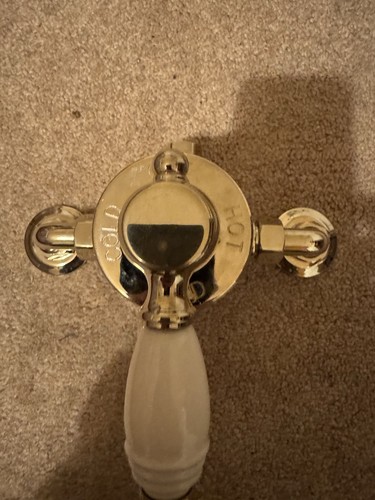 Gold wall mounted shower - wall-mounted,