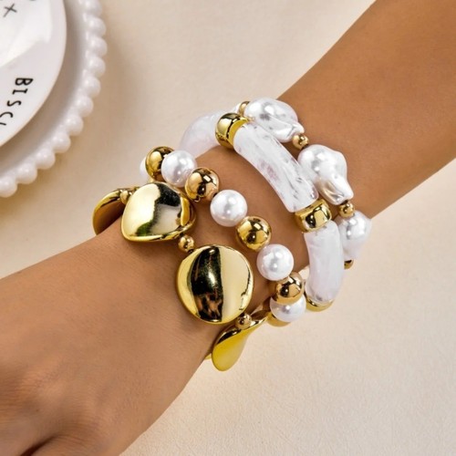 3pcs set pearl bracelet - 3pcs,
