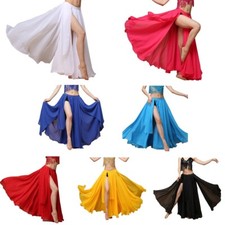 Long Swing Skirt Belly Dance Costumes Festival Tribal Slit Skirt Fancy Dress