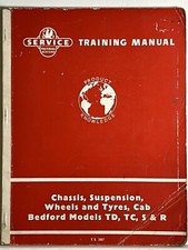 VAUXHALL BEDFORD TRAINING MANUAL FACTORY CHASSIS SUSPENSION TYRES TD TC S R