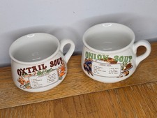Two Vintage Soup Mugs Bowls