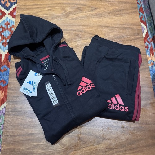 Adidas black tracksuit size - adidas,