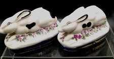Antique Pair Staffordshire Rabbits - VGC