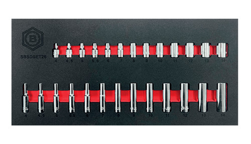 Britool hallmark 26pc non - britool, 1/4"