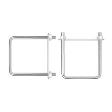 2 Pack M8x75x110mm Square U