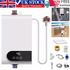 Electric Tankless Instant Hot Water Heater Under Sink Tap Kitchen Bathroom 5500W