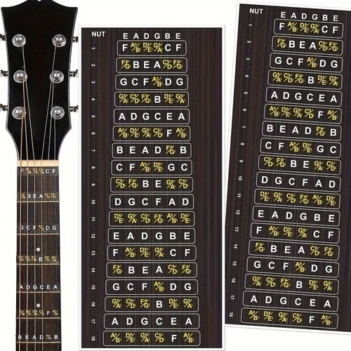 Guitar neck fretboard - neck, map