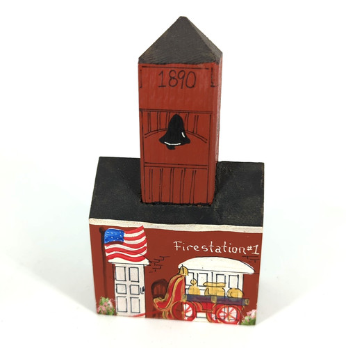 Vtg wooden block miniature - wooden,