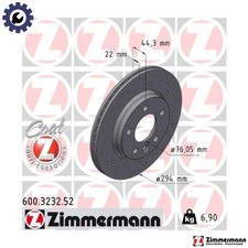 2x BRAKE DISC 600.3232.52 FOR