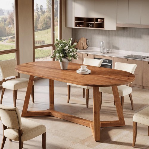 Solid wood oval - wood,