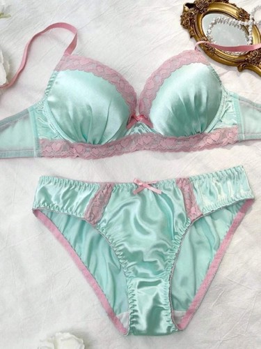 Womens mint green satin bra - womens,