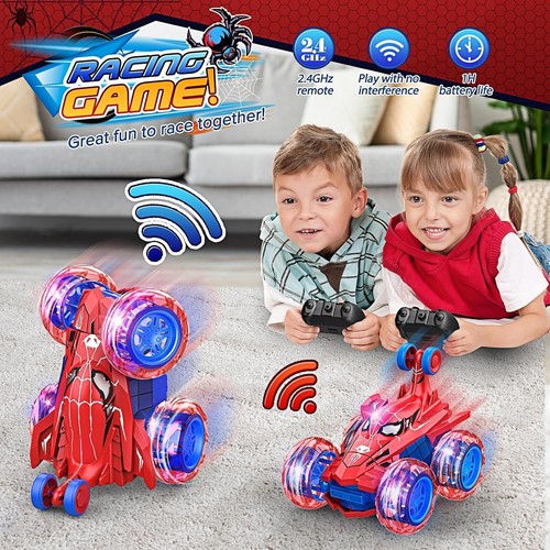 Spiderman stunt car remote - rc,