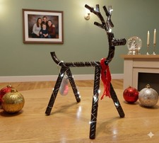 Metal Art Reindeer Sculpture