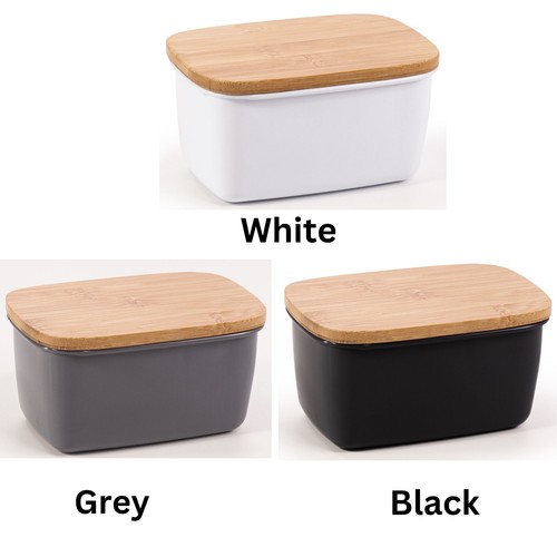 Butter dish with - dish, bamboo