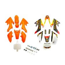 Orange CRF50 Pit Bike Plastics Fitting Bolts Graphic Sticker Set For Fairings