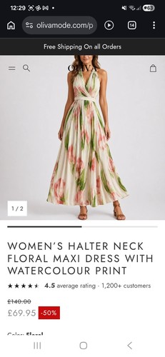 Floral halterneck dress summer - halterneck,