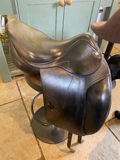 16.5 inch Amerigo Close Contact Black MW/W Dressage Saddle