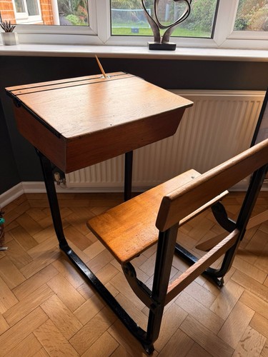 Vintage antique school desk - antique,