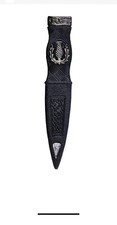 KILT HIGHLANDWEAR SAFETY SGIAN DUBH DUMMY PEWTER MOUNT THISTLE DESIGN ANTIQUE