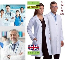 Unisex White Lab Coat Laboratory Coat Warehouse Coat Doctor's Coat Food Coat