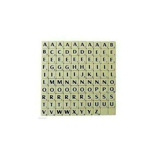 Tiles ivory black letters full - ivory/black,