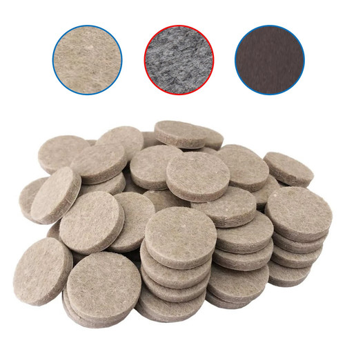 Felt pads 25mm round - , beige