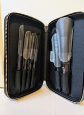 Chanel Beauty Makeup Brush Set with Black Zip Case Set Of 6 Makeup Brushes NEW
