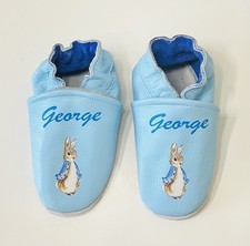 Baby 100% Leather Moccasin Slippers First Walkers 