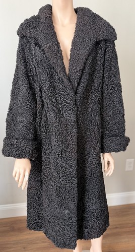Vtg black persian lamb fur - vtg,