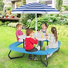 Kids White Picnic Table HDPE