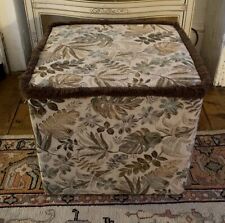 Vintage Swanglen Pouffe Footstool Square Floral Upholstery Cottagecore VGC